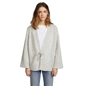Vince Raglan Wool Cashmere Blend Cardigan Sweater in H Cloud